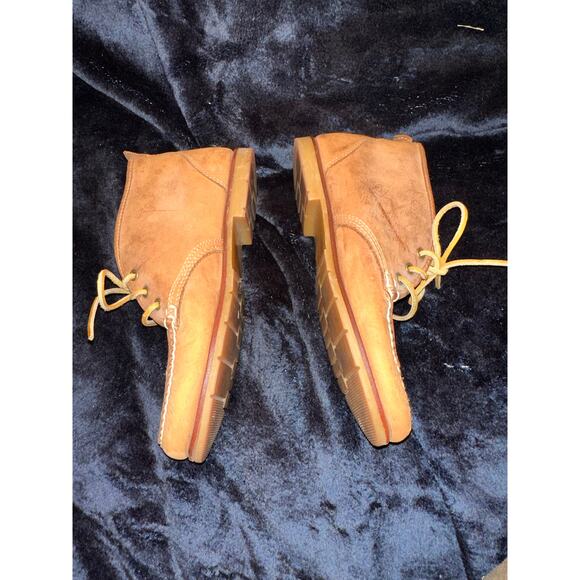 VINTAGE 80's SPERRY TOPSIDER LEATHER ANKLE BOOT BOAT SHOE MOCCASINS 7.5 - Picture 3 of 6